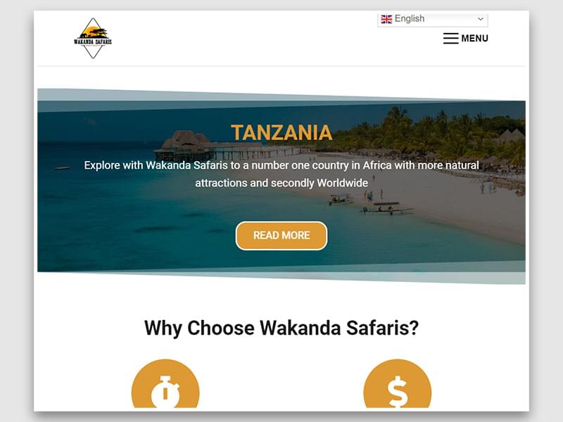 Wakanda Safaris Website