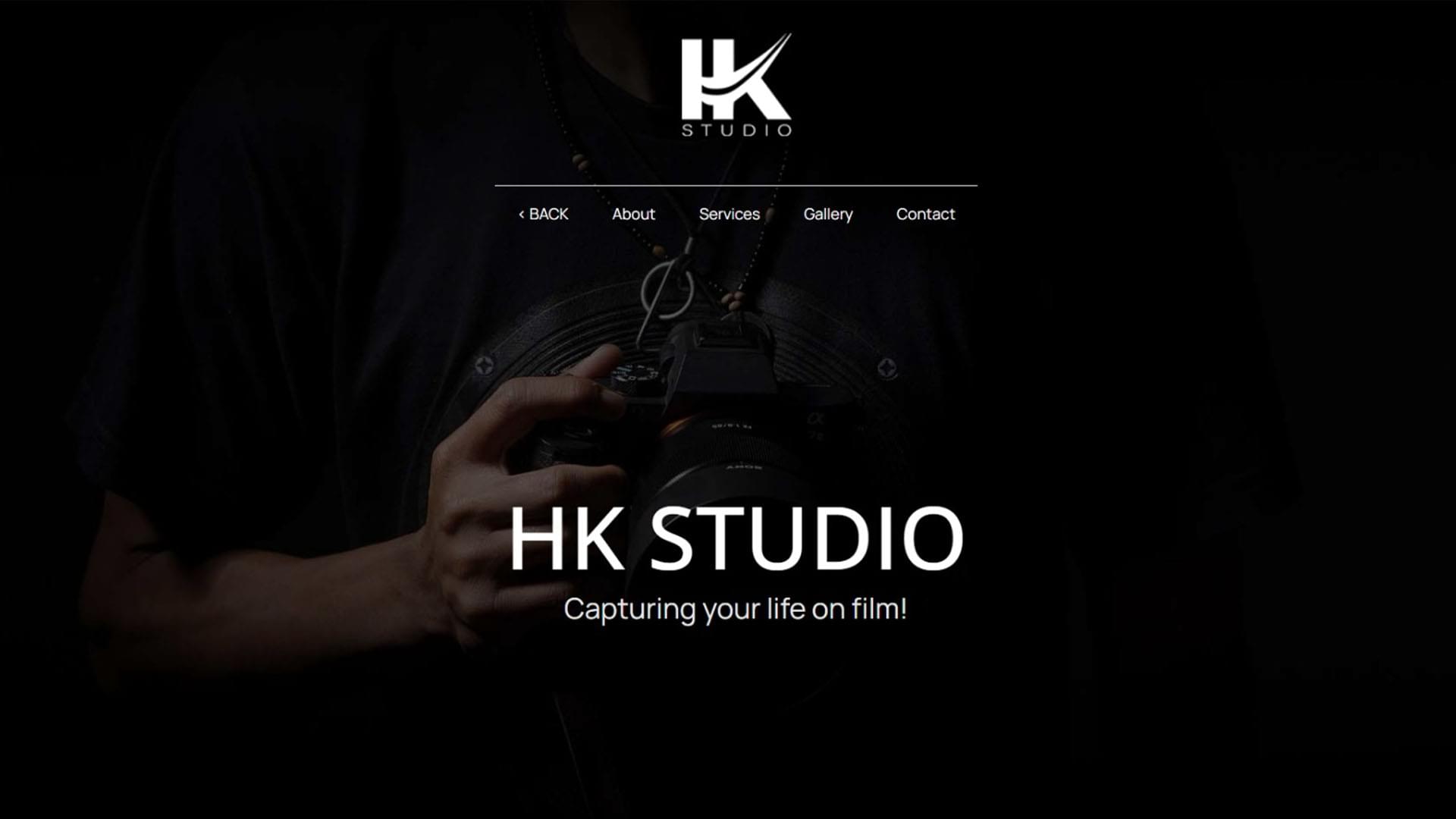 HK STUDIO Landing Page